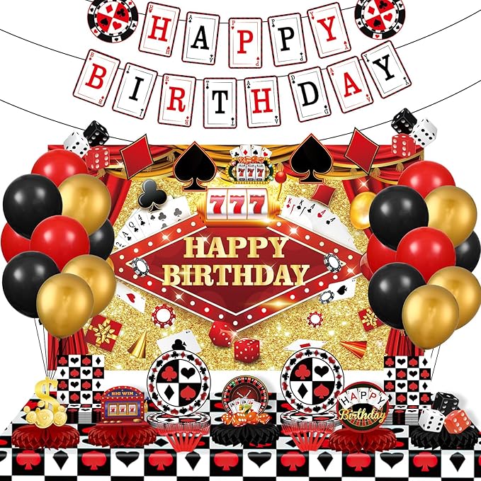 Casino Theme Party Decorations Casino Birthday Party Supplies Las