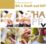 PartyWoo White and Gold Crepe Paper Streamers 6 Rolls 492 ft Pack of