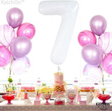 KatchOn, Giant White Number 7 Balloon - 40 Inch | 7th Birthday