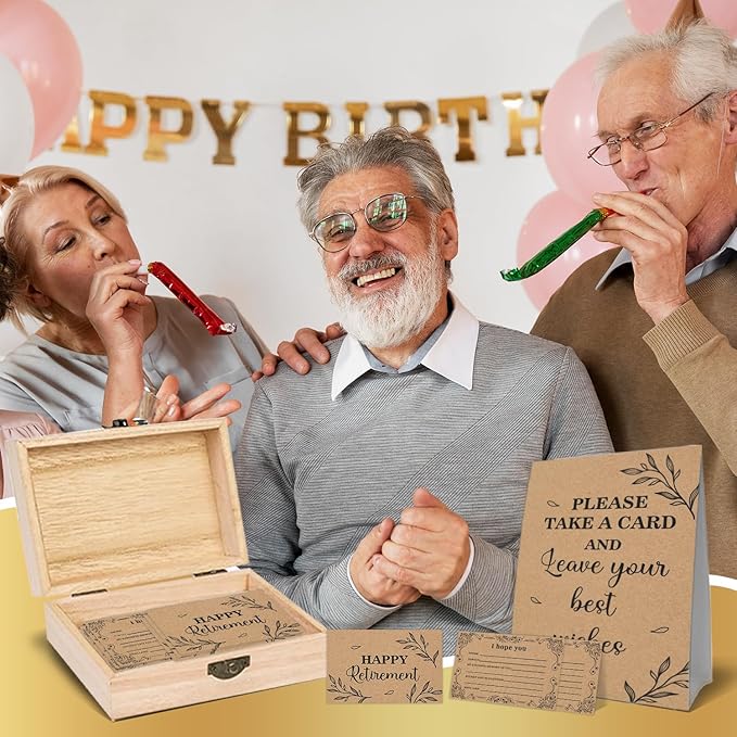 52 Pcs Happy Retirement Party Card Box Happy Wishes Card Box Wish