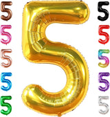 KatchOn, Giant Gold 5 Balloon Number - 40 Inch | Golden 5 Balloon, 5