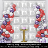 White Square Foil Balloons 25 Pcs Metallic White Balloons Wall