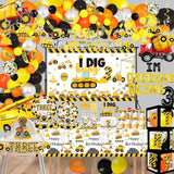 345 Pcs Construction 3rd Birthday Party Supplies Dump Truck Three