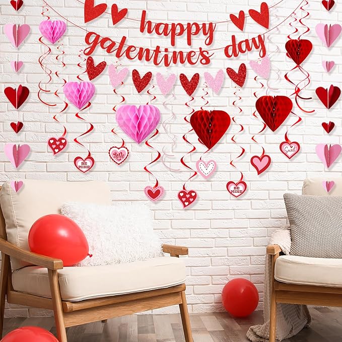 FunnyPars Galentines Day Decorations for Party Happy Galentine's Day