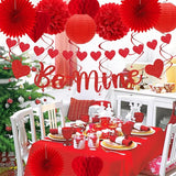 Valentines Day Decorations Red Heart Streamers Galentines Decor