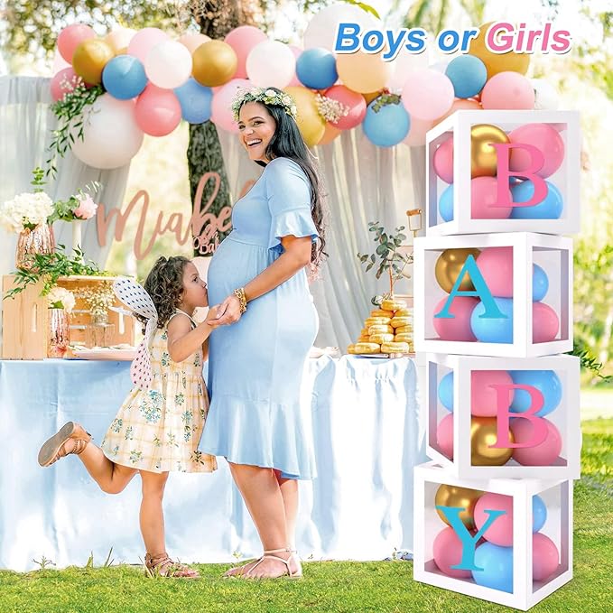 Baby Gender Reveal Party Decorations Pink Blue Balloon Arch Garland