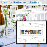 Framed Black Retirement Decorations Guest Book for Men/Women