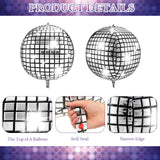Leitee 18 Pcs 32 in Big Disco Ball Balloon 70s Disco Balloons Party