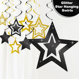 Black Gold Birthday Party Decorations Supplies Happy Birthday Banner