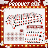 Tatuo Casino Theme Party Decorations Poker Tablecloth Plastic