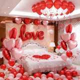 Valentine's Day Decorations Balloons Kit with Red and Pink Heart