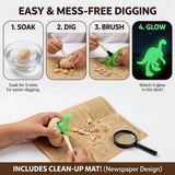 12 Glow in The Dark Dinosaur Eggs, Dig Kit Toys for Kids, Dinosaur