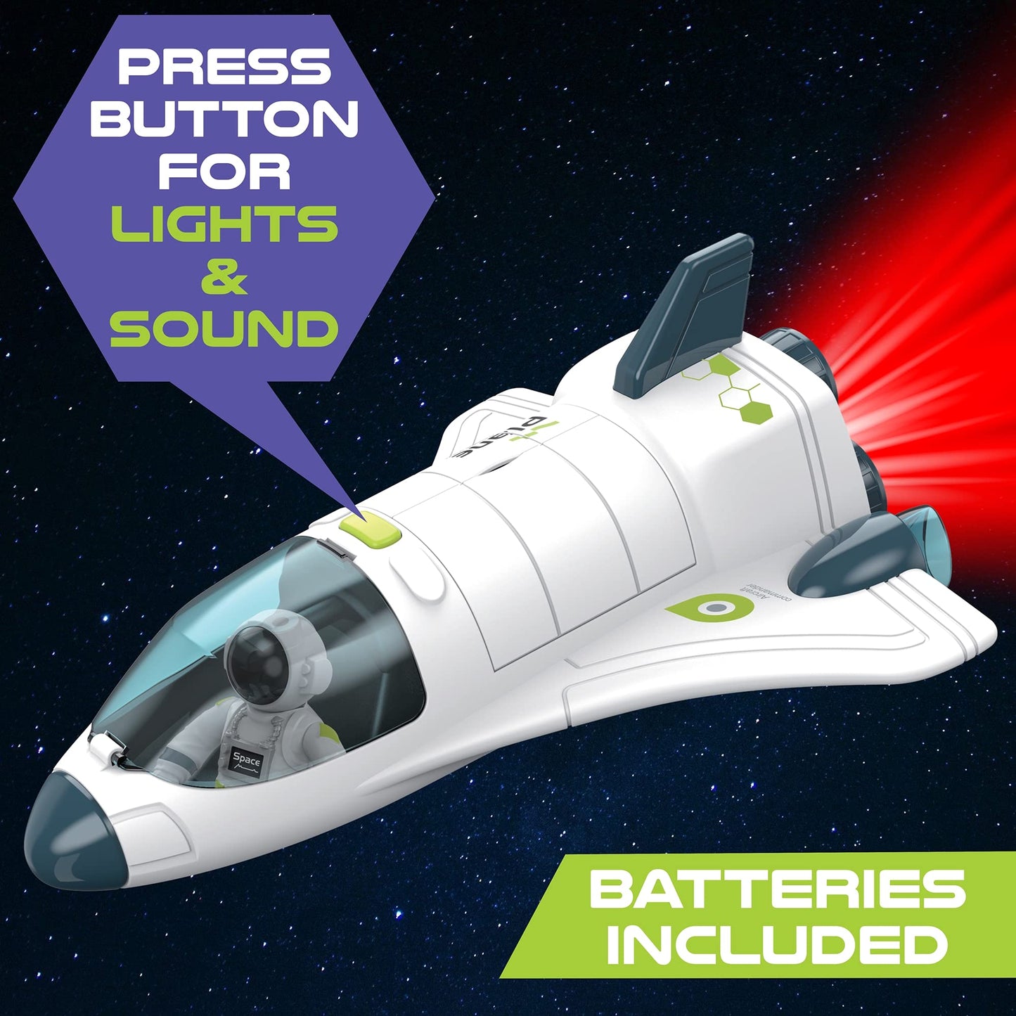 BLOONSY Space Shuttle Toy | Rocket Ship with Astronaut | Space Toys