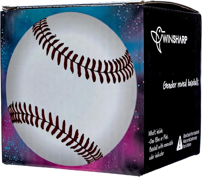 Winsharp Gender Reveal Baseball Single Balls Exploding Pink and/or