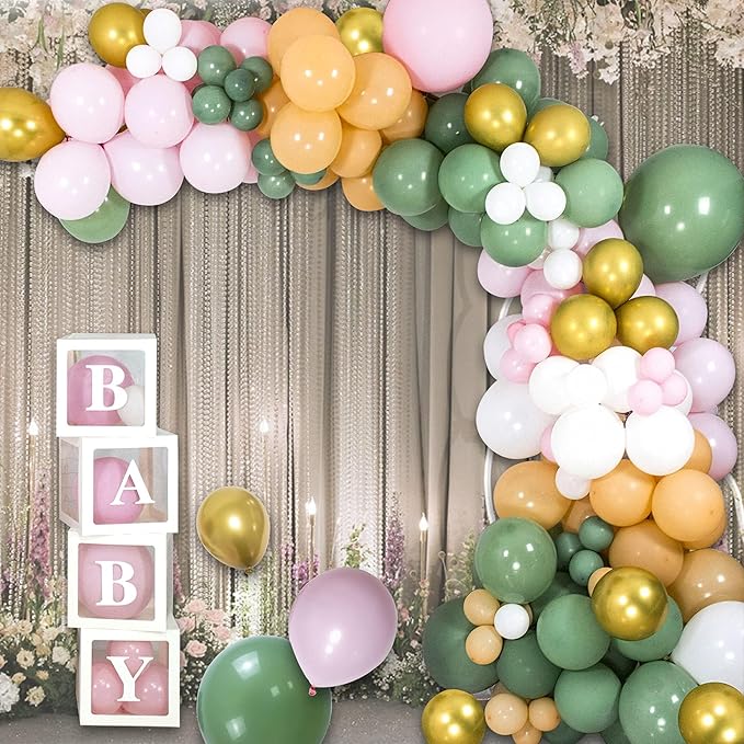 Sage green Balloons 100 Pack 12 inch Round Helium Olive Green
