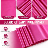Breling 12 Pack Black and Hot Pink Disposable Plastic Tablecloths and