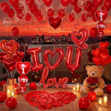 1126pcs Valentines Day Balloon Kit I Love You Balloons Red Heart
