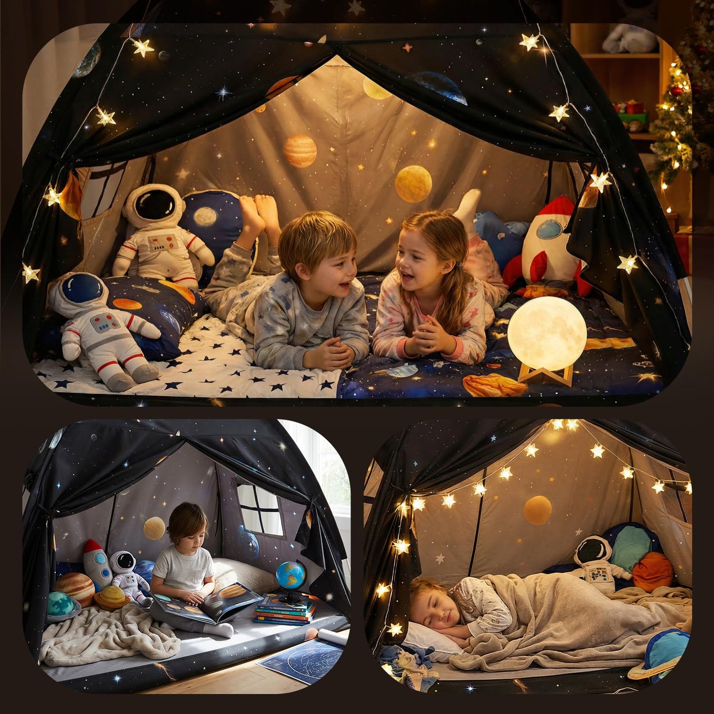 Sherilyn Full Bed Toddler Canopy Tent, Kids Indoor Canopy Privacy