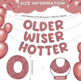 Fulmoon Set of 3 Pre Strung Older Wiser Hotter Glitter Banner Funny #1