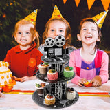 Colarr 2 Pack Movie Night Party Decorations Cupcake Stand 3 Tier