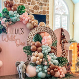 Sage Green Pink Balloons 12inch Dusty Green Pink Brown Balloon for