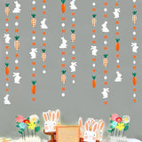 Easter Party Decorations Bunny Carrot Circle Dot Garland Streamer