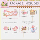 Spring Gardening Retirement Decorations 25pcs Retro Style Garden