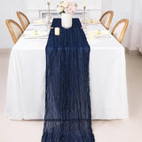 Snowkingdom 6PCS 10Ft Navy Blue Cheesecloth Table Runner, 120inch