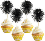 Gyufise 30Pcs Foil Firework Cupcake Toppers Sparkle Tinsel Cake #25