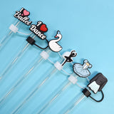30 Pack Ballet Straw Covers Cap for Tumblers, 10mm Cute Dust-Proof