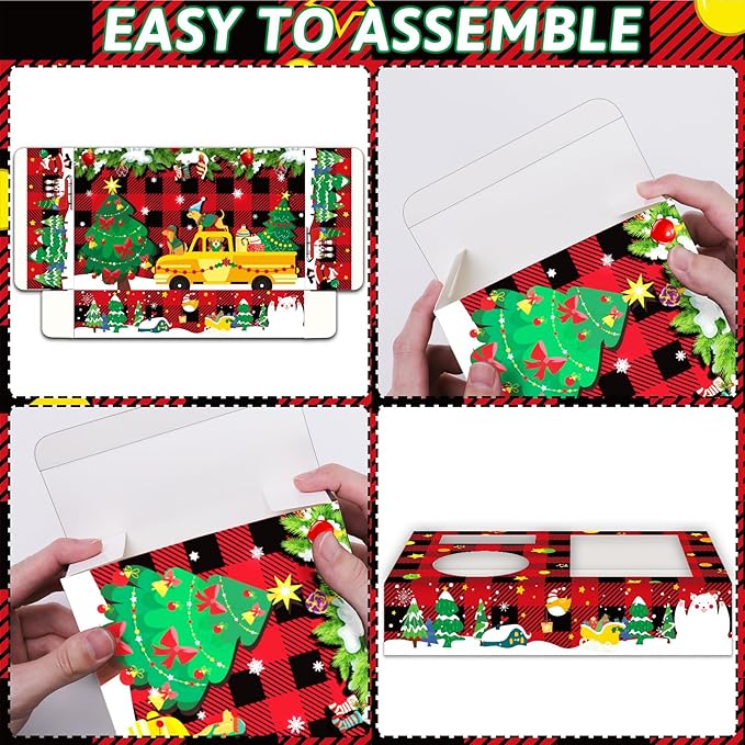 32pcs Christmas Party Supplies Movie Night Snack Trays Hold Popcorn
