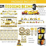 345 Pcs Construction 3rd Birthday Party Supplies Dump Truck Three