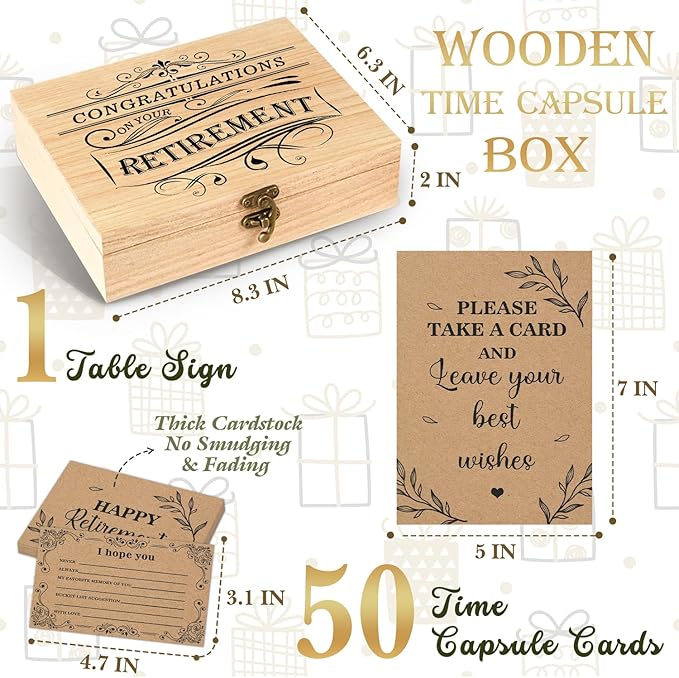52 Pcs Happy Retirement Party Card Box Happy Wishes Card Box Wish