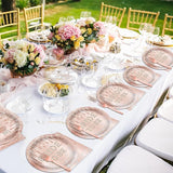 96Pcs Bridal Shower Party Decorations Rose Gold Themed Tableware