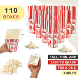 110 Movie Night Popcorn Paper Boxes Buckets 7.75 Inches Tall Large