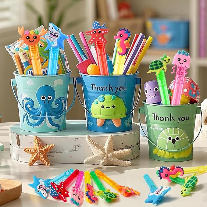 Under the Sea Party Favors 24Pcs Ocean Animal Mini Bubble Wands for