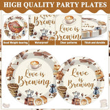 96Pcs Love Is Brewing Party Decorations Bridal Shower Tableware
