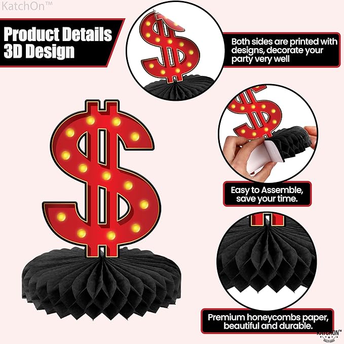 Big Casino Centerpieces for Tables Pack of 12 Casino Theme Party