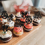 Rsstarxi 24 Pack Halloween Bachelorette Cupcake Toppers Bride or Die