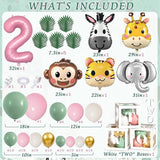 Two Wild Birthday Decorations Jungle Theme 2nd Birthday Decorations
