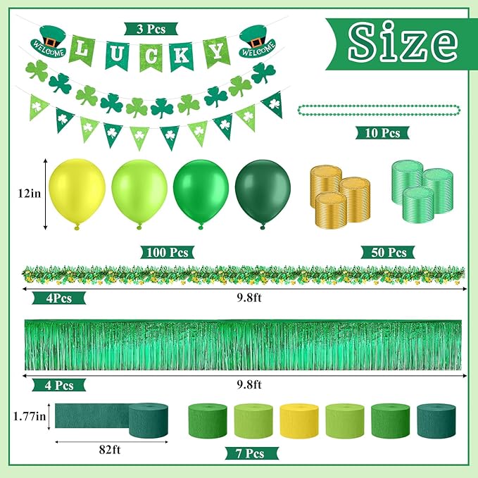 178 Pcs St Patrick's Day Parade Float Decorations for Trailer St