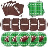 96 PCS Football Party Supplies Plates and Napkins Tableware Set