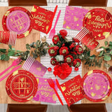 144PCS Valentine's Day Party Supplies Valentines Day Tableware Set