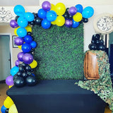 HILAVO Purple Blue Yellow Black Balloons 60 Pcs Metallic Purple Royal