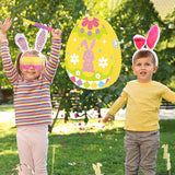 Hooqict Easter Egg Pinata Bunny Pinata with Blindfold and Bat Stick