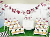 Texas A&M Party Supplies for TAMU Football, Birthday Gift, Graduation