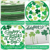 106PCS St Patrick's Day Plates and Napkins Set St Patricks Day