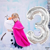 KatchOn, Big Silver Number 3 Balloon - 40 Inch | 3rd Birthday