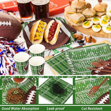 400 Pcs Football Party Supplies Paper Round Square Plates and