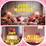 11 Pcs Just Married Large LED Letter Sign Just Married Sign LED